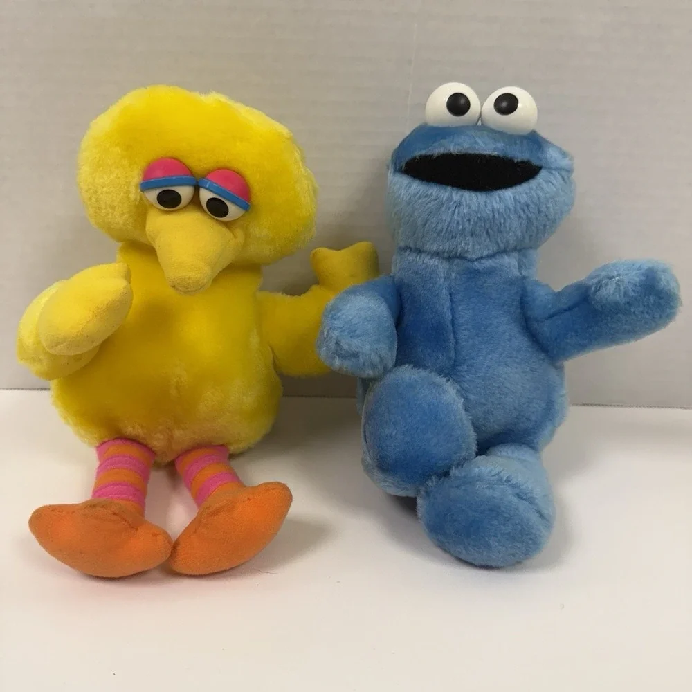 Vintage Sesame Street Cookie Big Bird Stuffed Plush Playskool 9